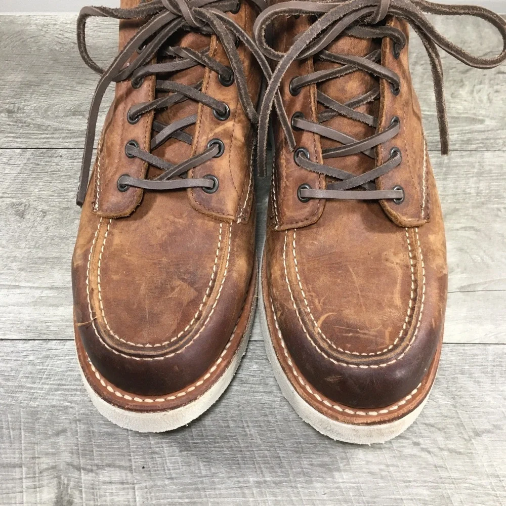 Freebird By Steven Carbon Leather Work Soft Toe Men Classic Moc Toe Boots Size 9